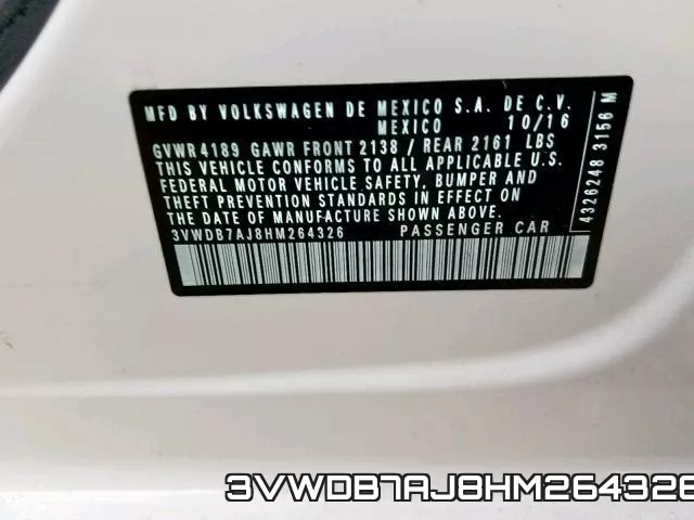3VWDB7AJ8HM264326