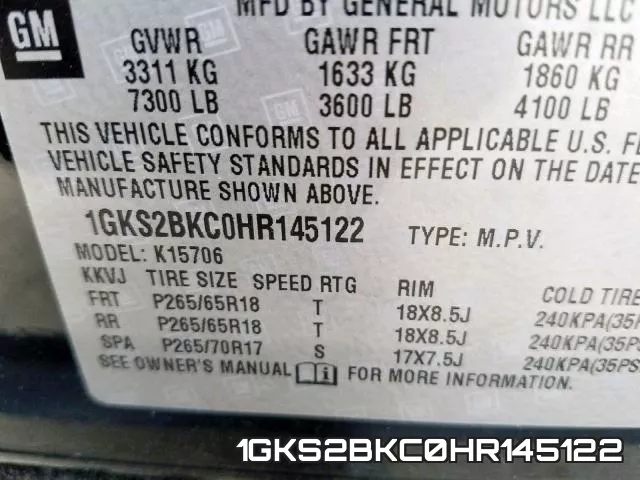 1GKS2BKC0HR145122