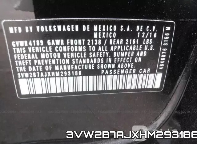 3VW2B7AJXHM293186