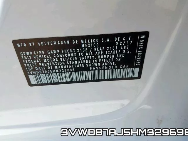 3VWDB7AJ5HM329696