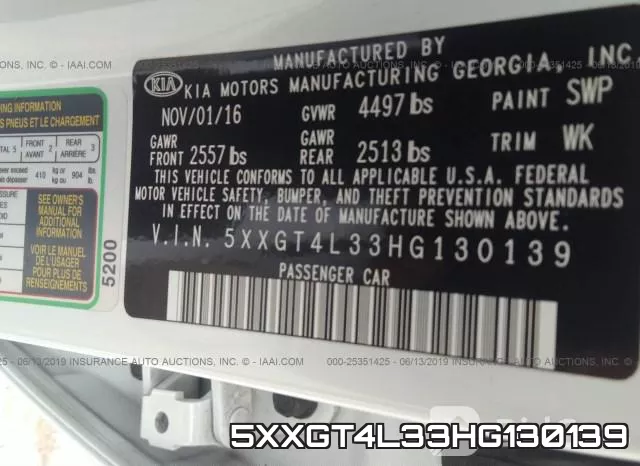 5XXGT4L33HG130139