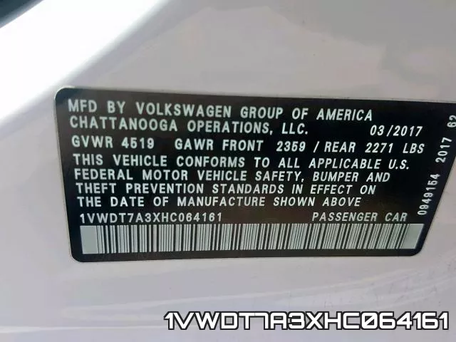 1VWDT7A3XHC064161
