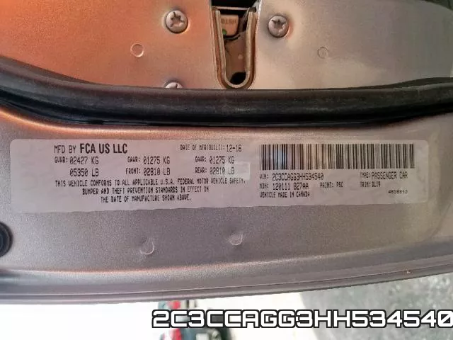 2C3CCAGG3HH534540