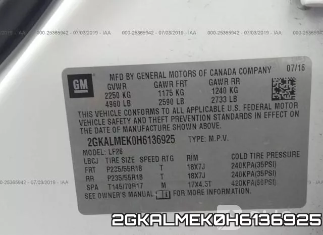 2GKALMEK0H6136925