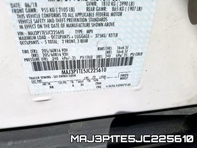 MAJ3P1TE5JC225610