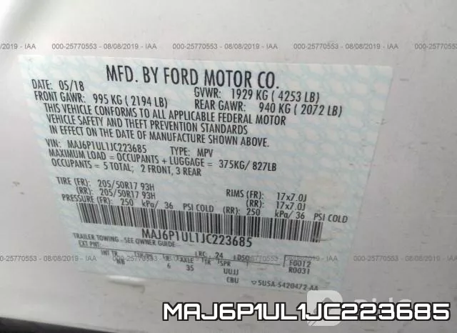 MAJ6P1UL1JC223685