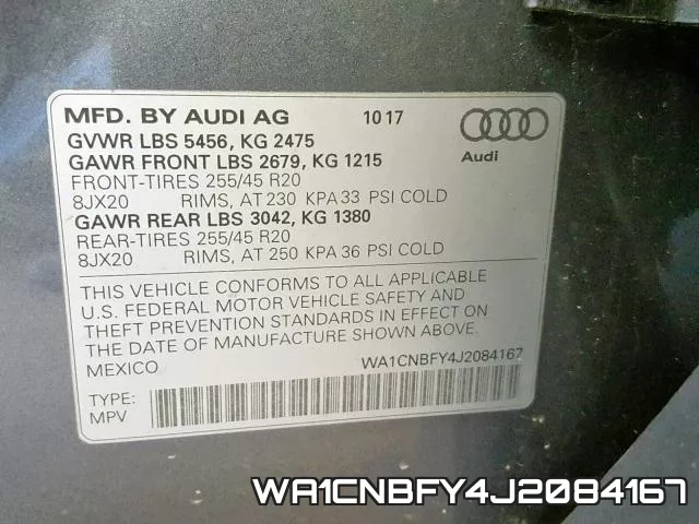 WA1CNBFY4J2084167
