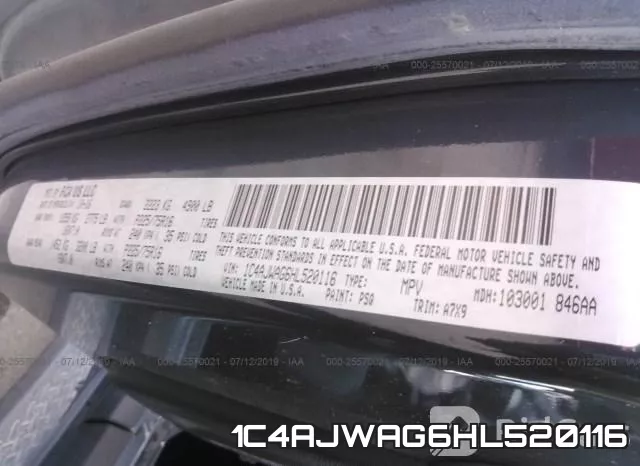1C4AJWAG6HL520116