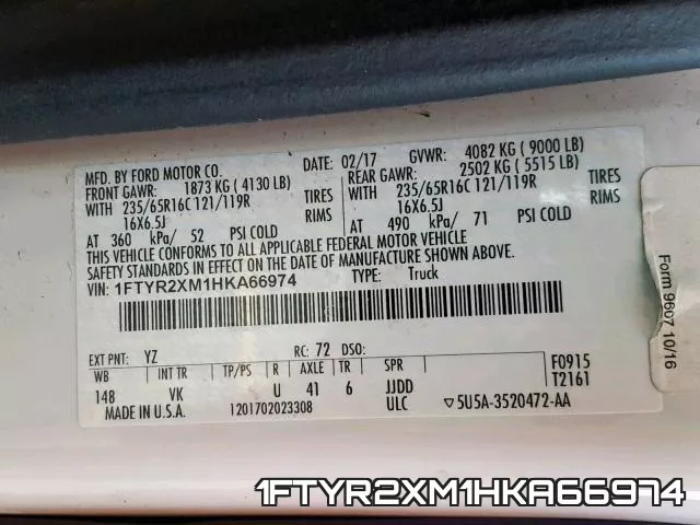 1FTYR2XM1HKA66974