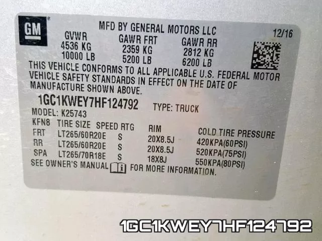 1GC1KWEY7HF124792