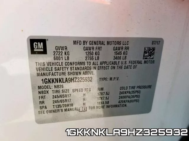1GKKNKLA9HZ325932