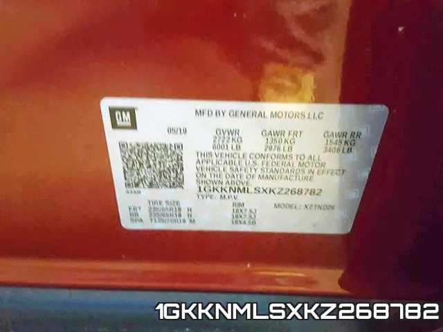 1GKKNMLSXKZ268782
