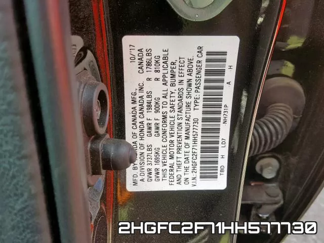 2HGFC2F71HH577730