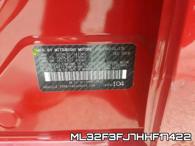 ML32F3FJ7HHF17422