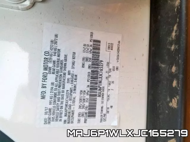 MAJ6P1WLXJC165279