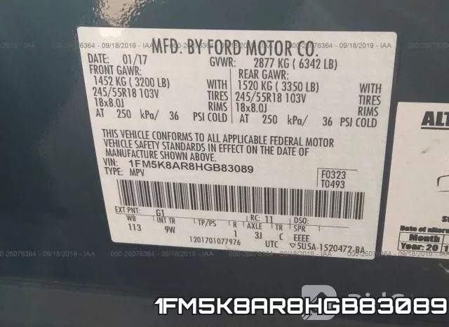 1FM5K8AR8HGB83089