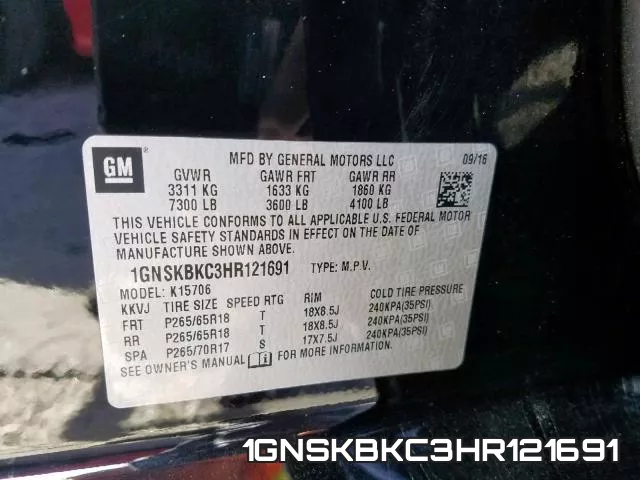 1GNSKBKC3HR121691