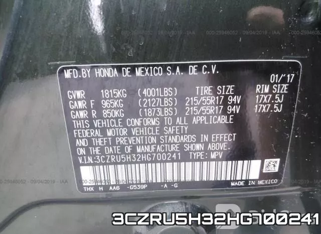 3CZRU5H32HG700241