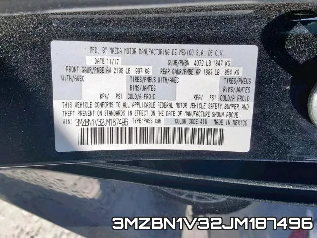 3MZBN1V32JM187496