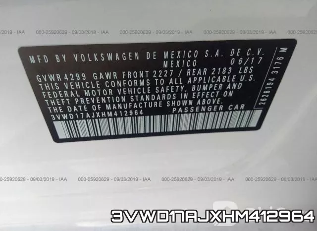 3VWD17AJXHM412964