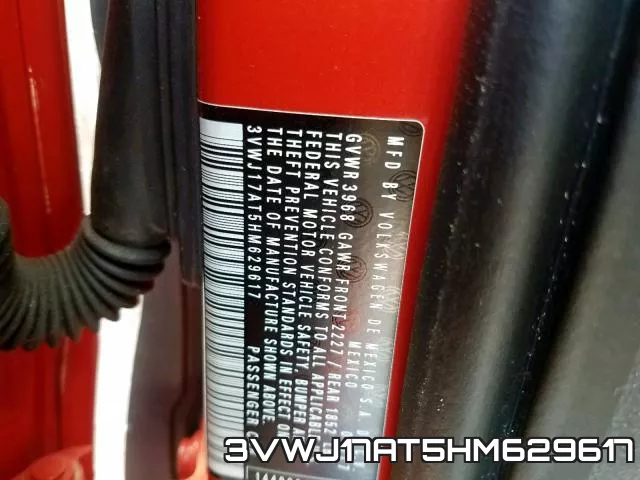 3VWJ17AT5HM629617