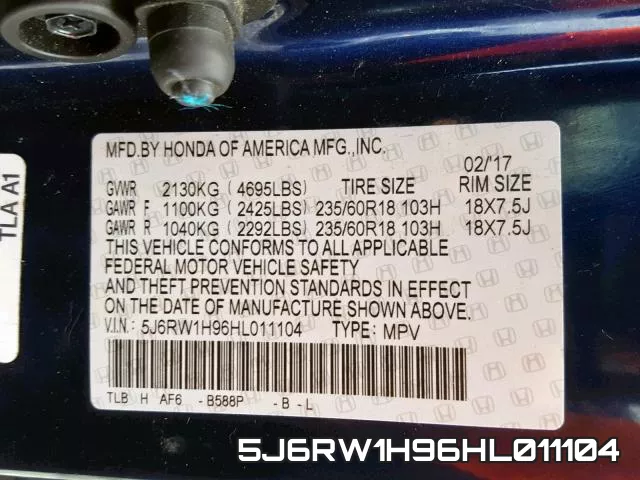 5J6RW1H96HL011104