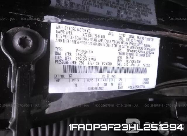 1FADP3F23HL251294