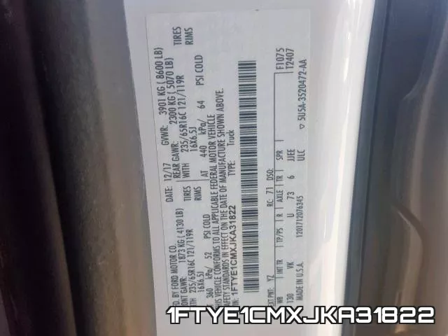 1FTYE1CMXJKA31822