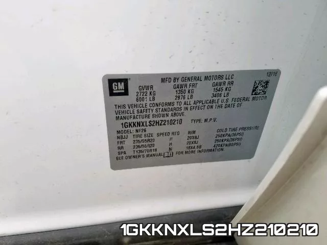 1GKKNXLS2HZ210210