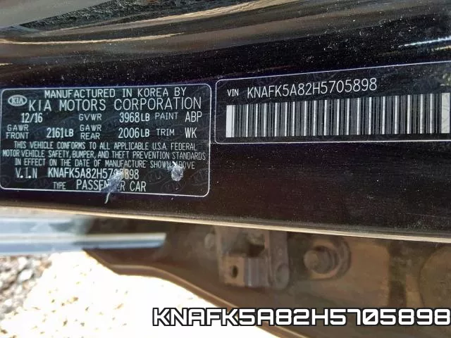 KNAFK5A82H5705898