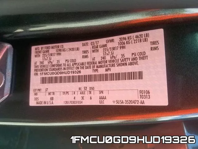 1FMCU0GD9HUD19326