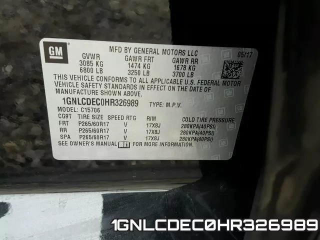 1GNLCDEC0HR326989