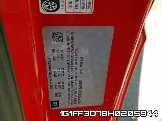1G1FF3D78H0205944
