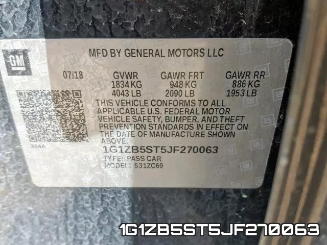 1G1ZB5ST5JF270063
