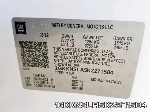1GKKNSLA5KZ271584