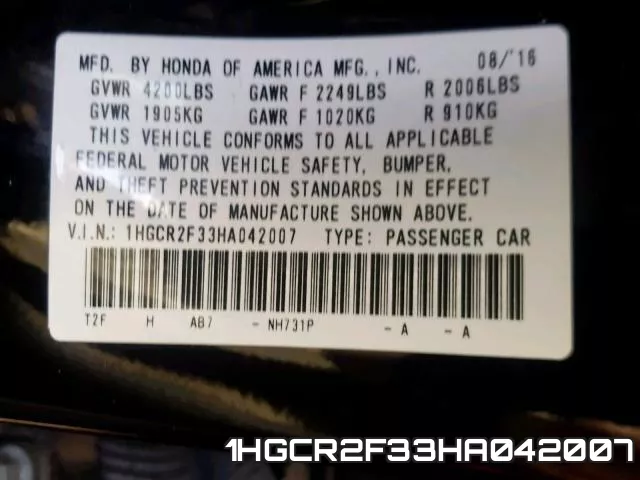 1HGCR2F33HA042007