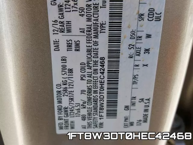 1FT8W3DT0HEC42468