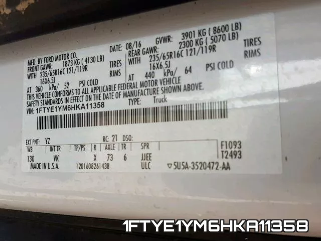 1FTYE1YM6HKA11358