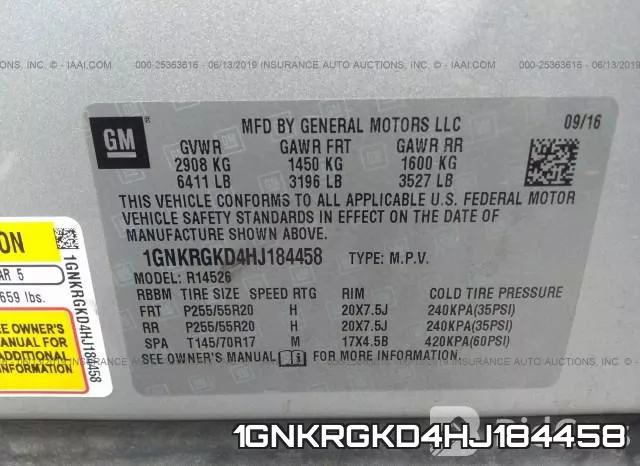 1GNKRGKD4HJ184458