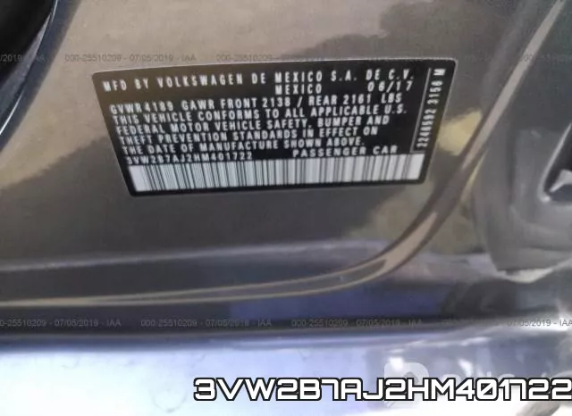3VW2B7AJ2HM401722