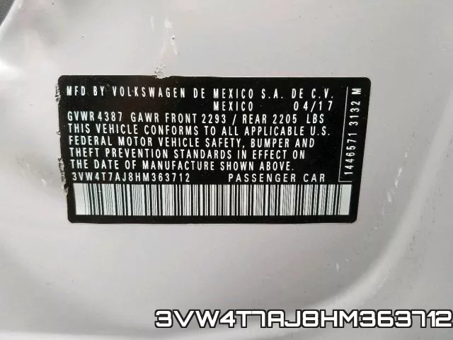 3VW4T7AJ8HM363712