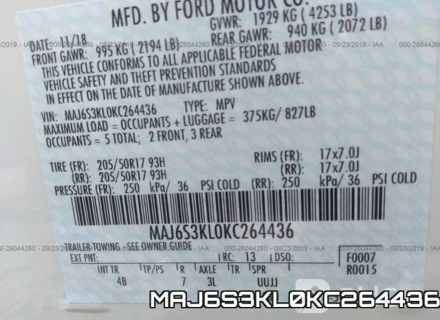 MAJ6S3KL0KC264436