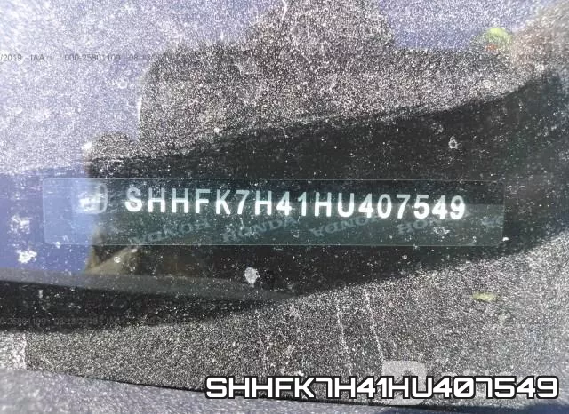 SHHFK7H41HU407549