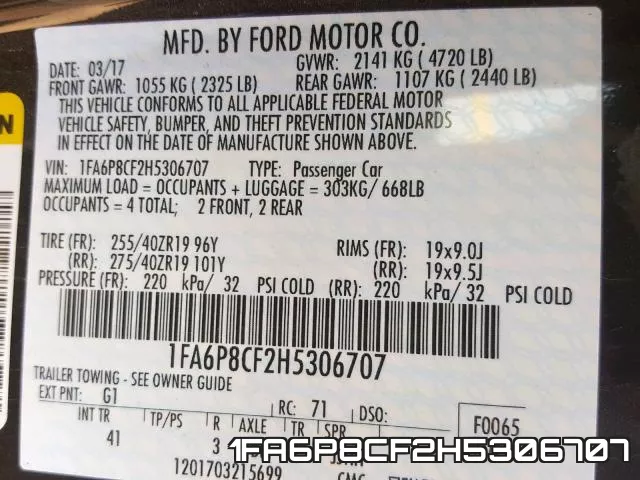 1FA6P8CF2H5306707