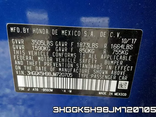 3HGGK5H98JM720705