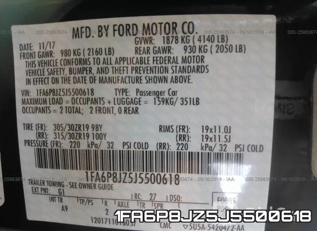 1FA6P8JZ5J5500618