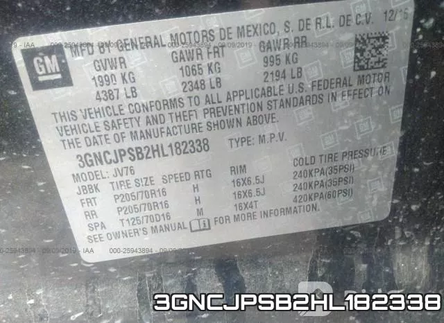 3GNCJPSB2HL182338