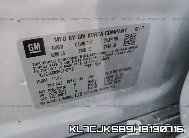 KL7CJKSB9HB130716