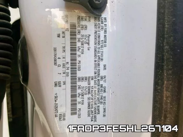 1FADP3FE5HL267104