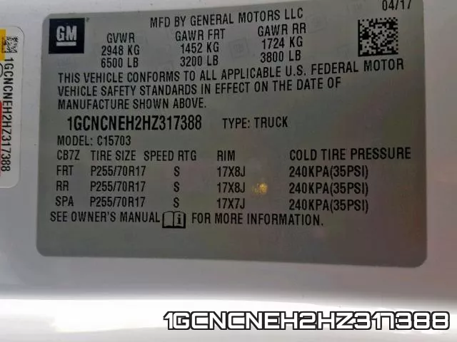 1GCNCNEH2HZ317388
